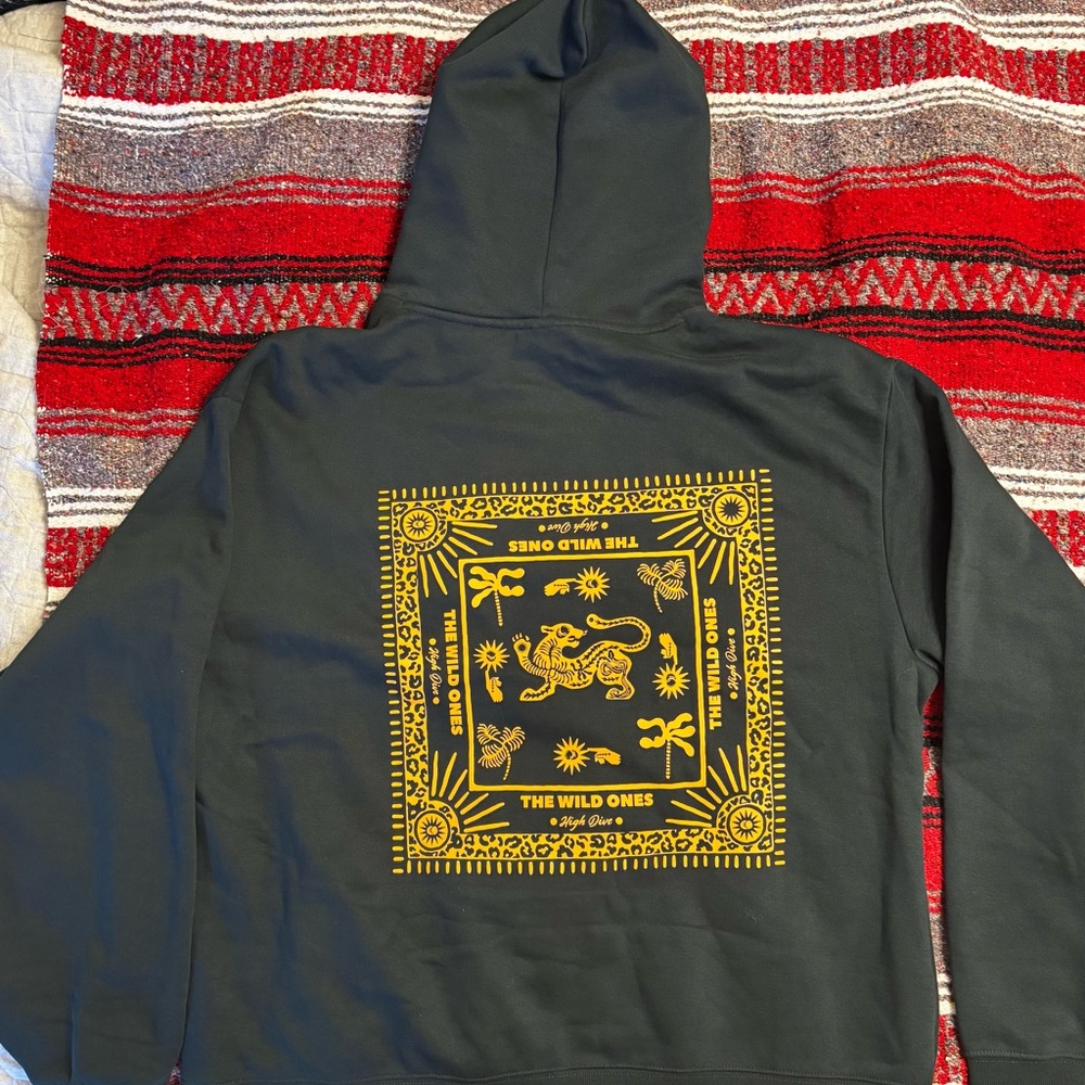Black Hoodie with Gold Print